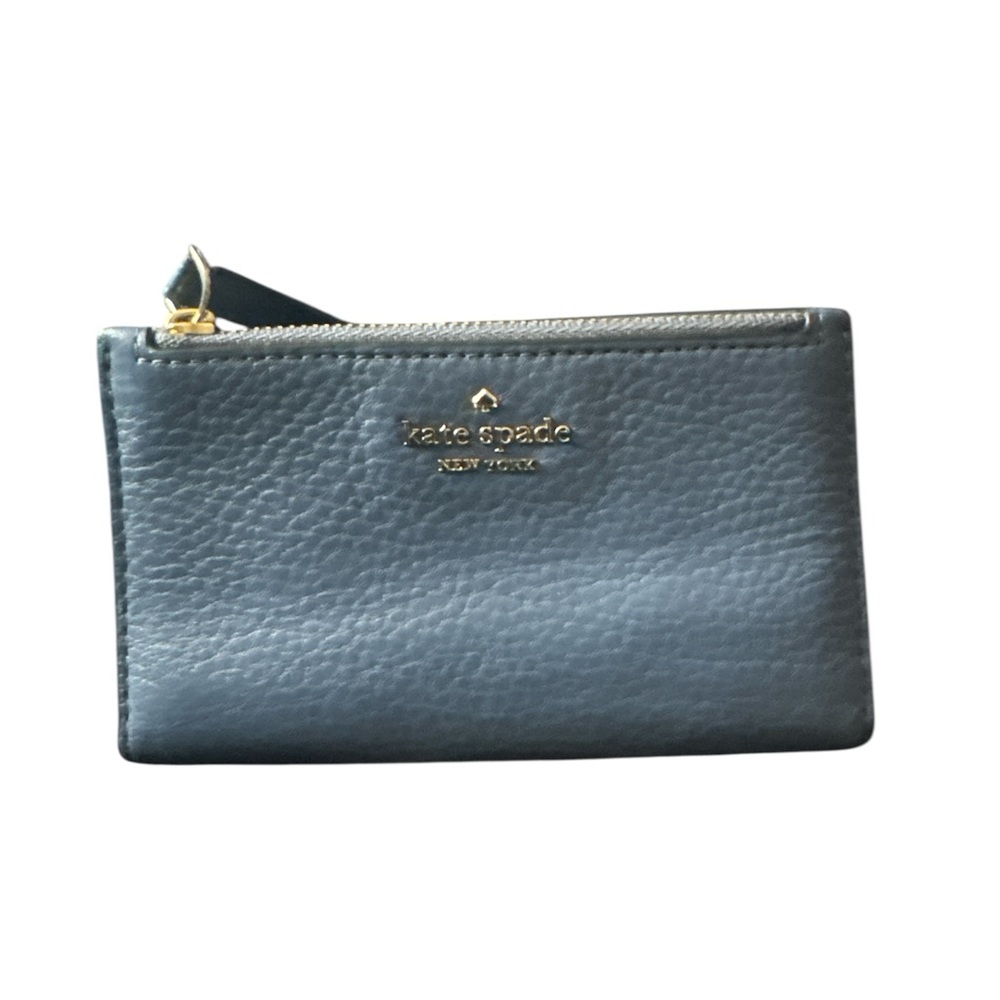 Kate Spade Jackson Bifold Pebbled Leather Wallet -blue